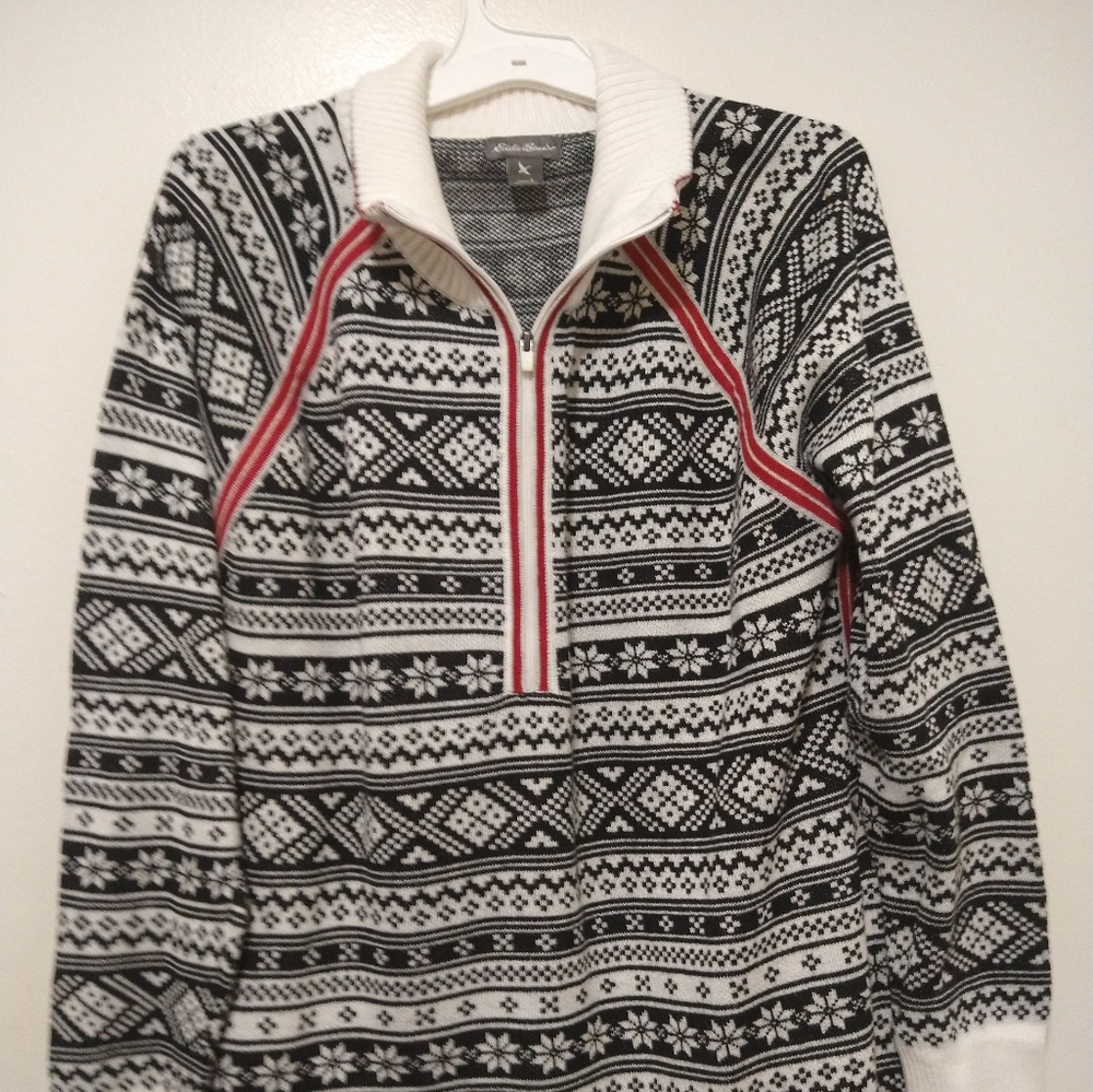 Eddie Bauer Quarter Zip Pullover Sweater